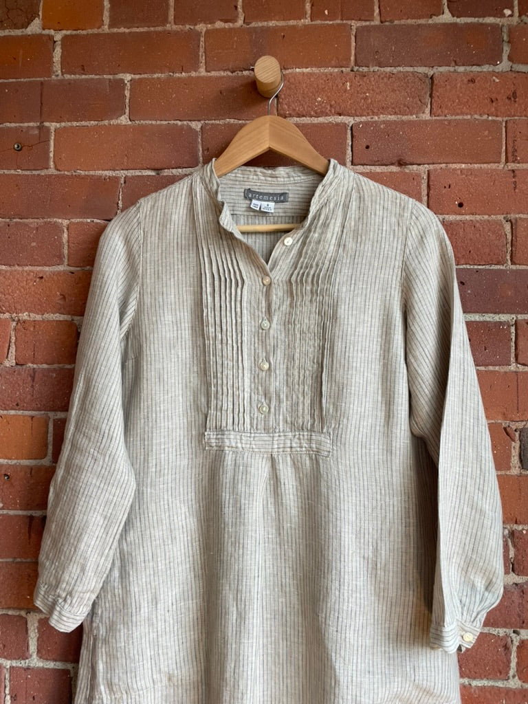 Artemesia Oatmeal Linen Frock SS1-2