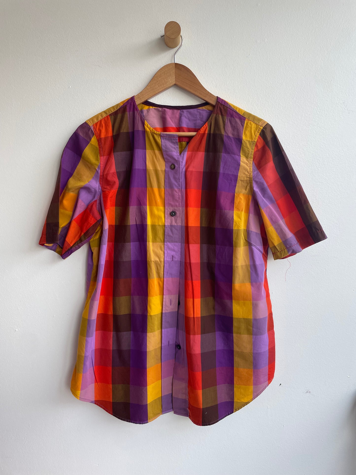Plaid Button-up T