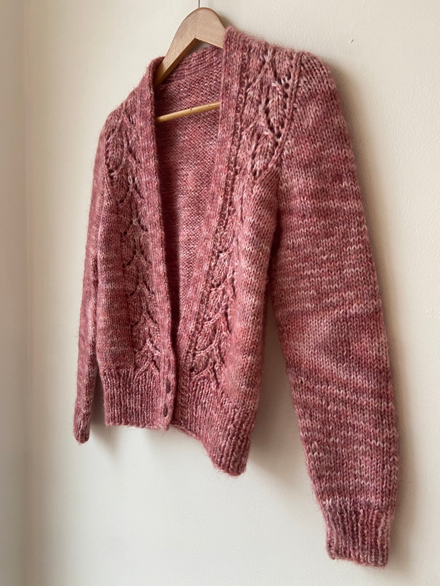 Pink wool cardigan SS 1