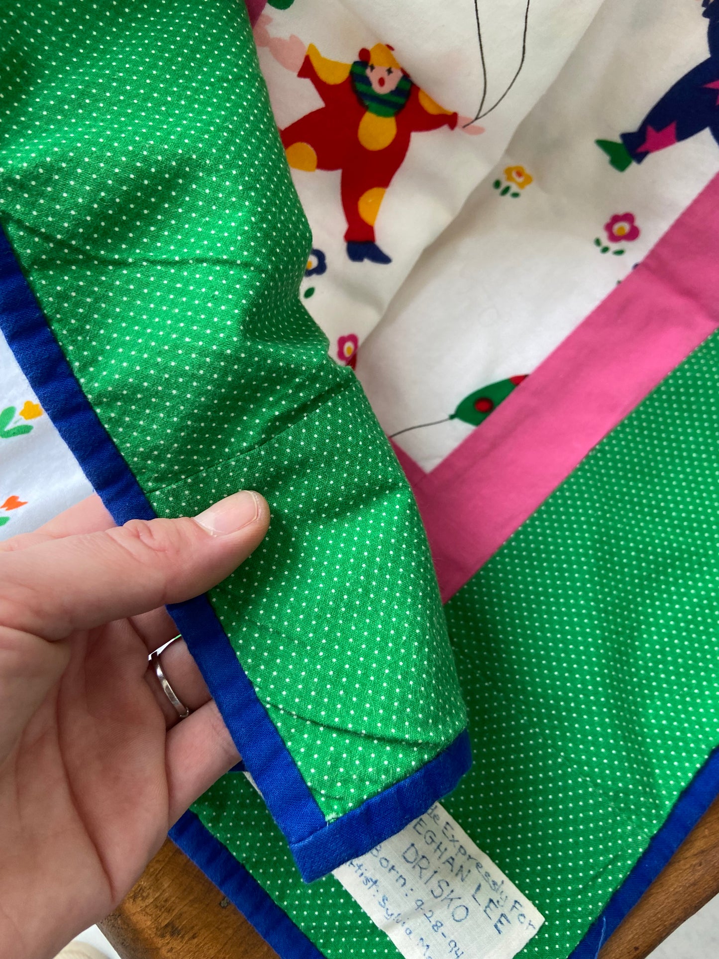 Clown baby blanket