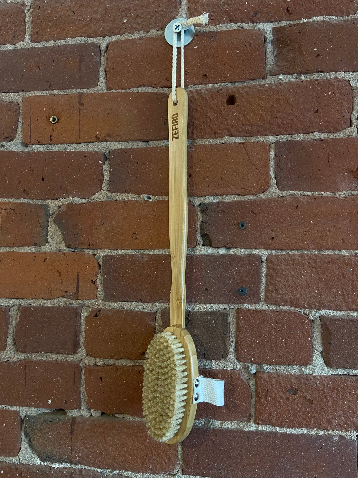 Long handle wooden body brush
