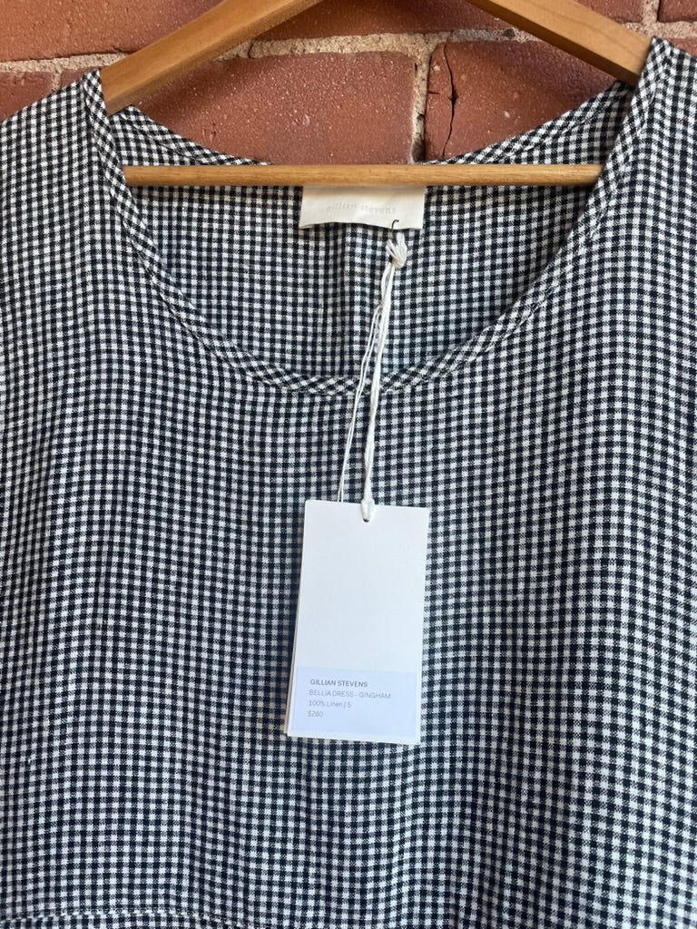 Gillian Stevens Gingham Linen Bellia Dress SS2-3