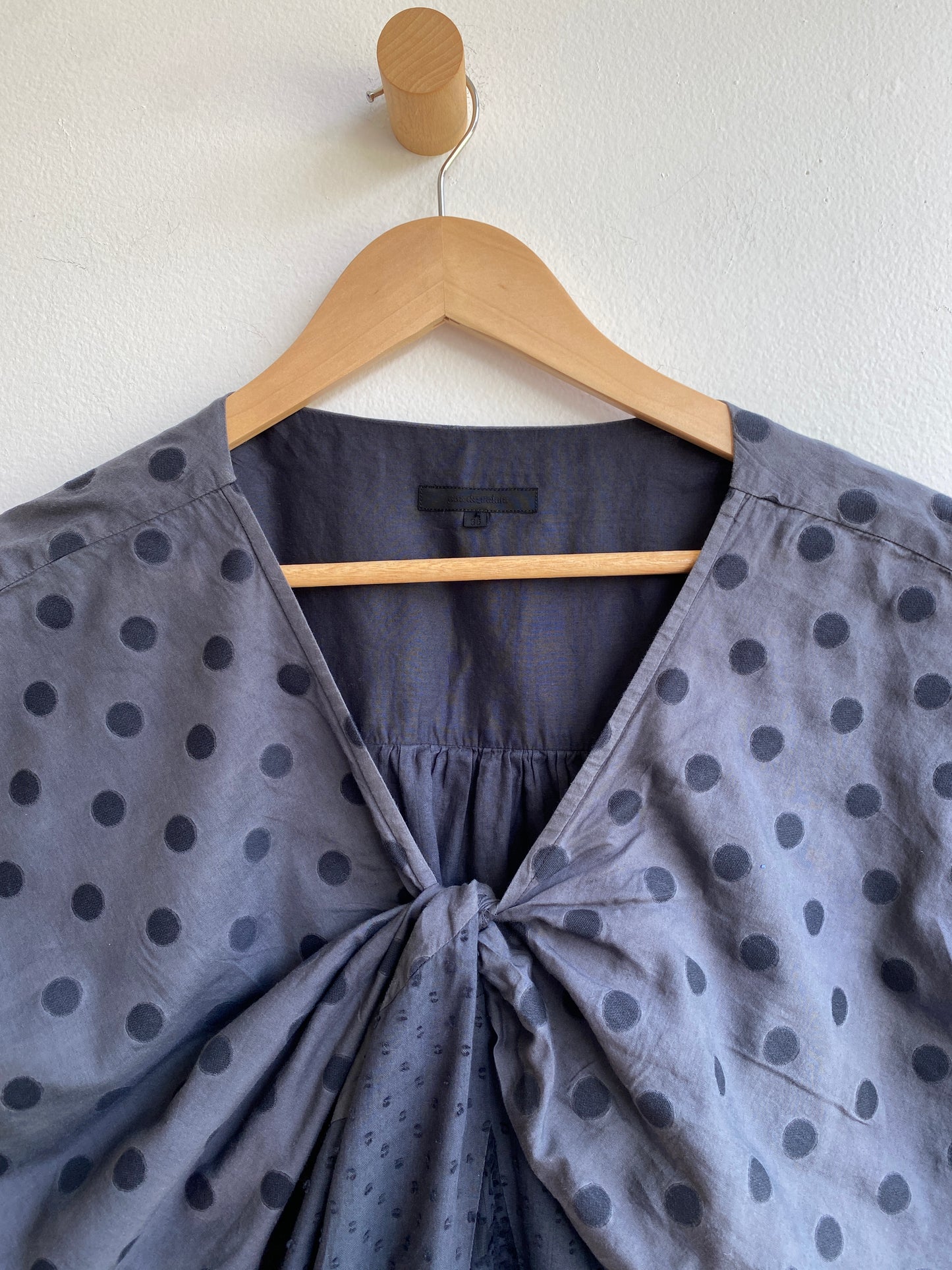 Charcoal grey textural top SS3