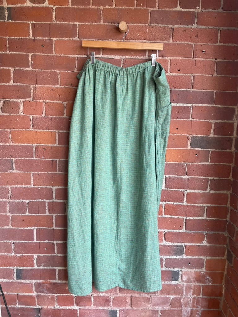 Flax Green Linen Skirt SS3