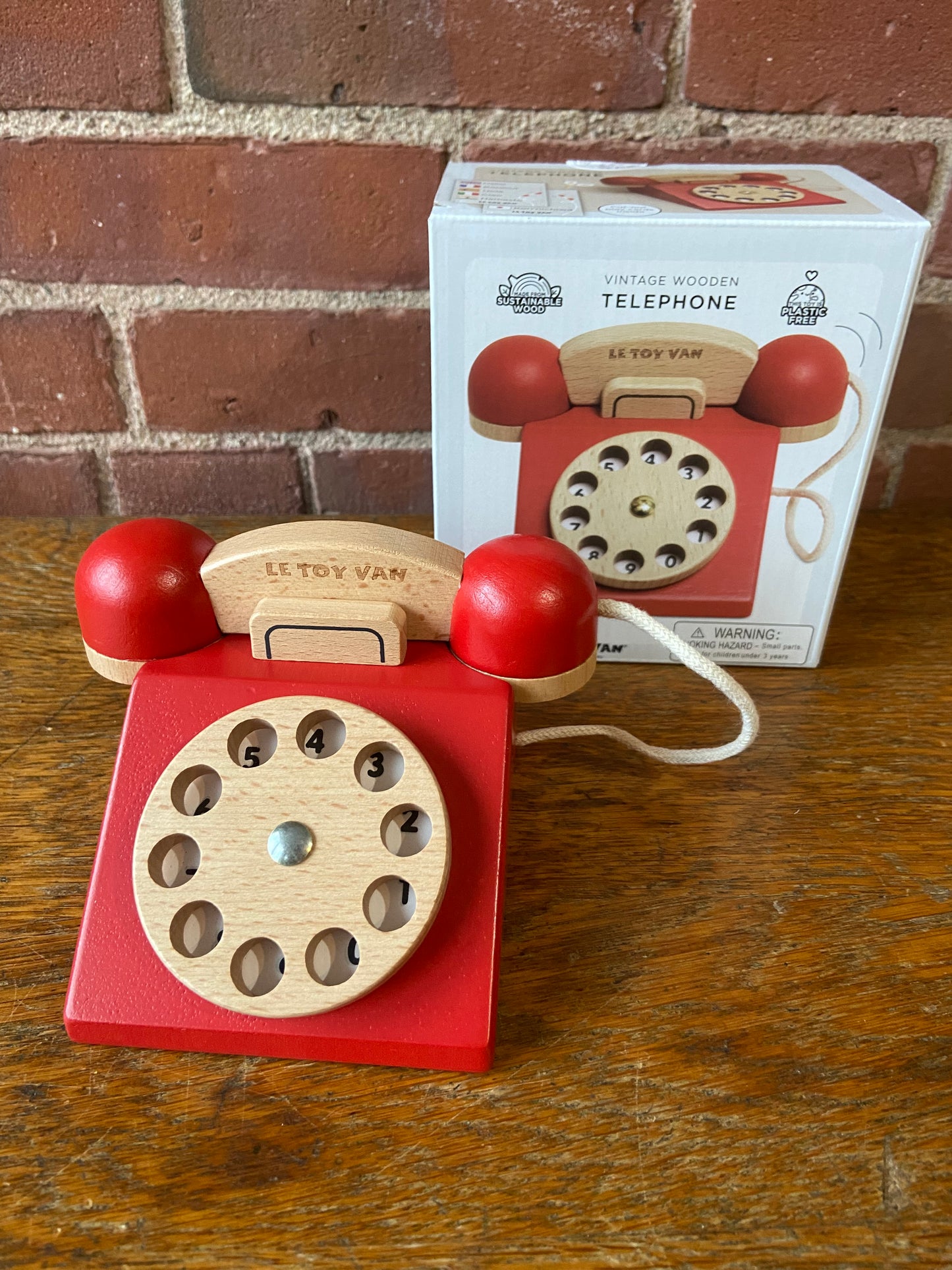Vintage wooden telephone