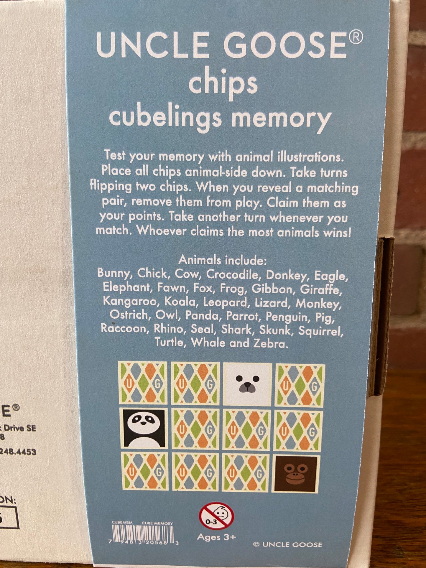 Uncle Goose memory cubelings