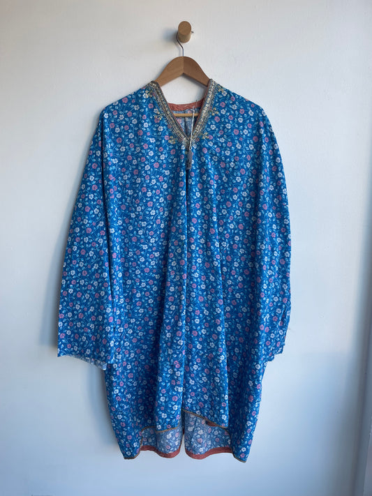 Blue Floral Tunic Dress SS1-3