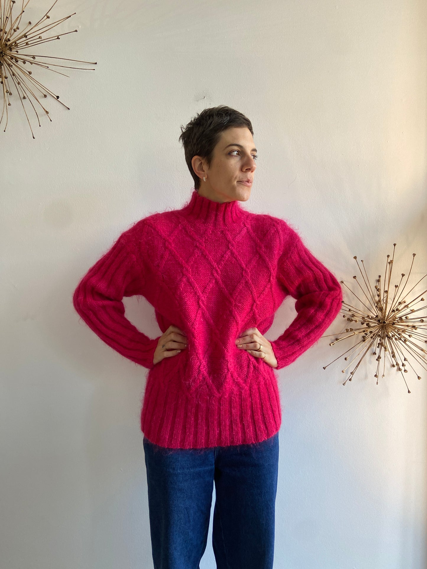 Hot pink mohair sweater SS 1-2