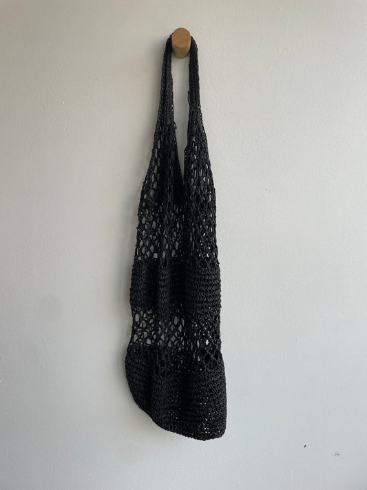 Black Woven Paper Bag