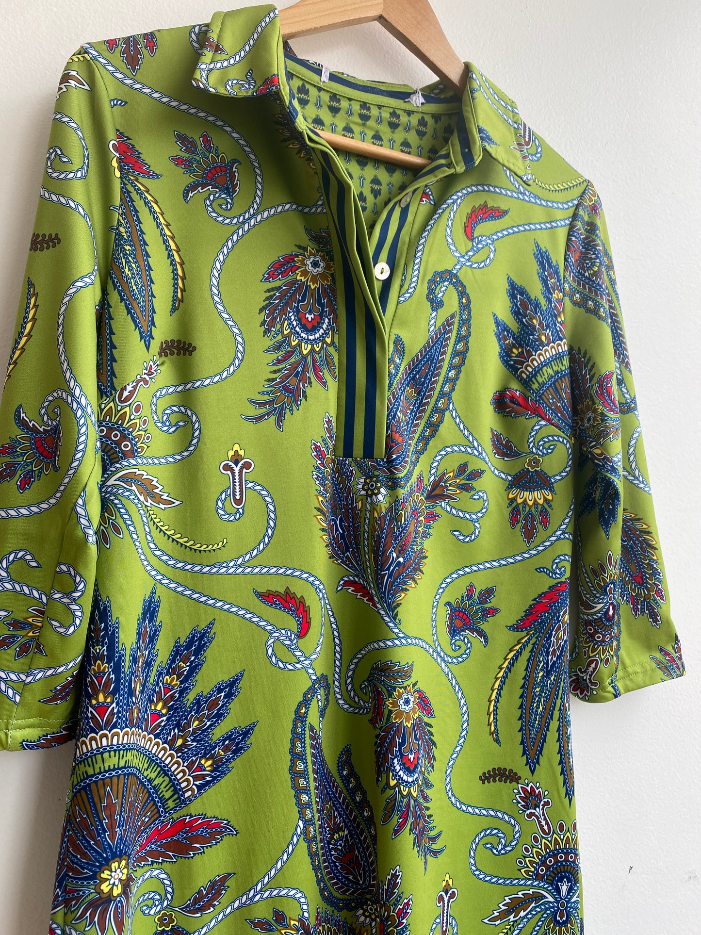 Green paisley dress SS1-2