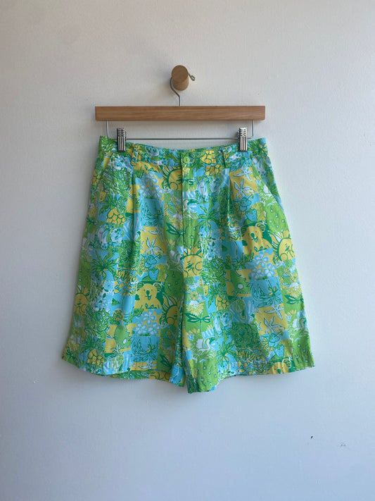 Tropical koala print shorts SS1