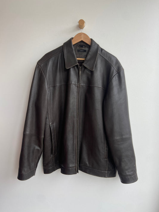 Super soft brown lamb skin leather jacket SS 1-3