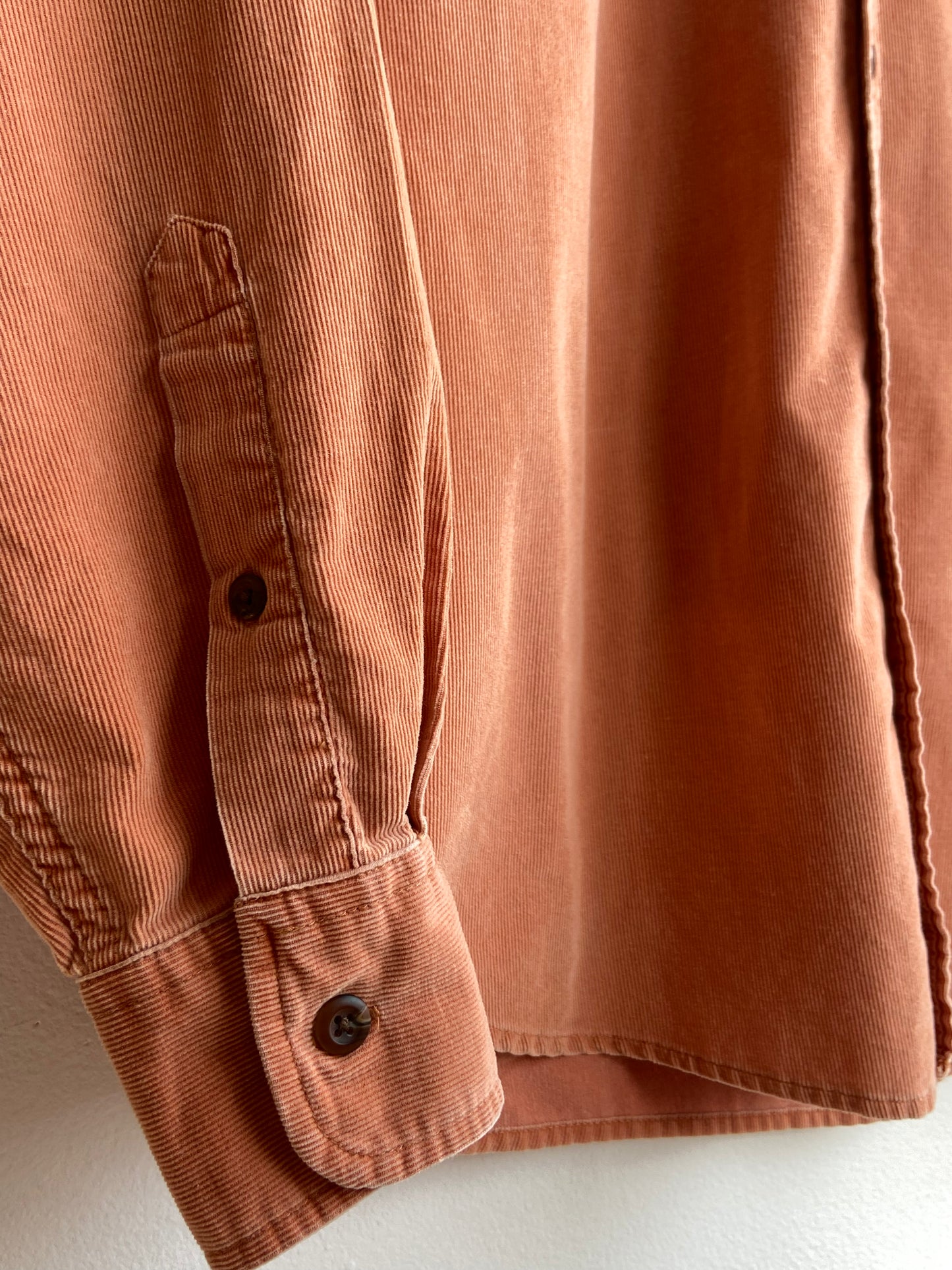 Soft orange corduroy button up SS 1-2