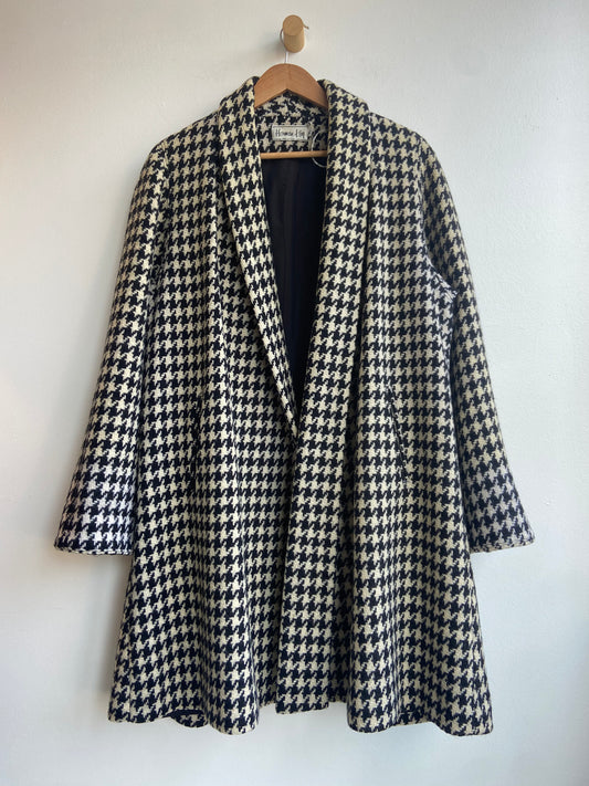 Houndstooth wool swing coat SS 2-3