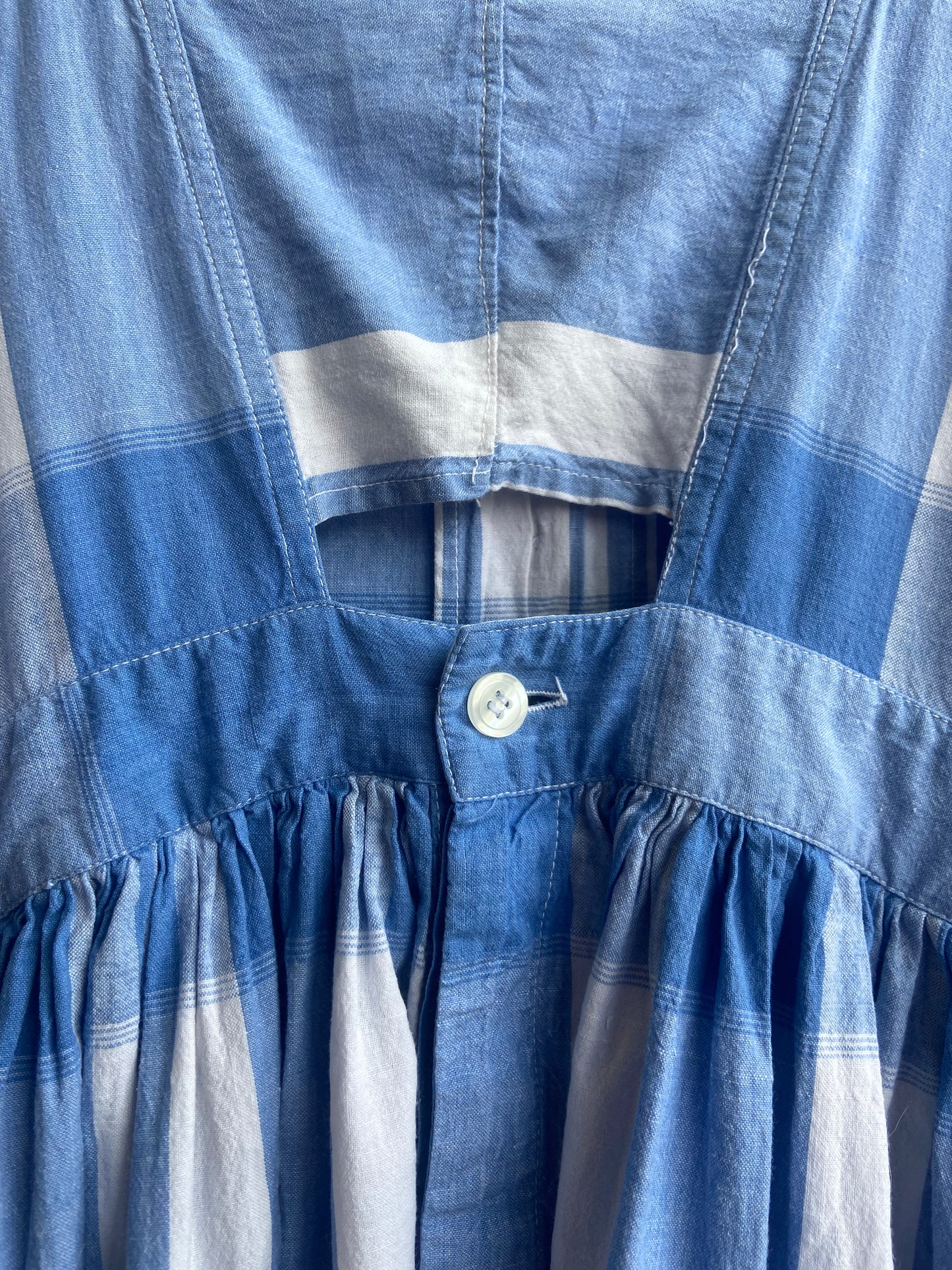 Blue and white plaid cotton dress SS 2-3