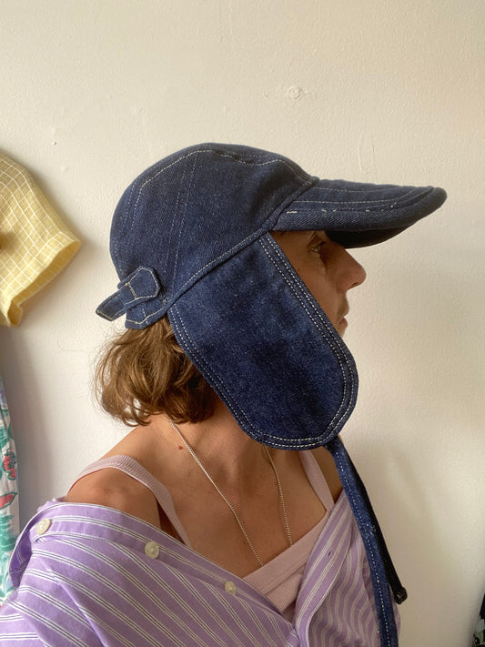Marked down from $135: Denim camp cap