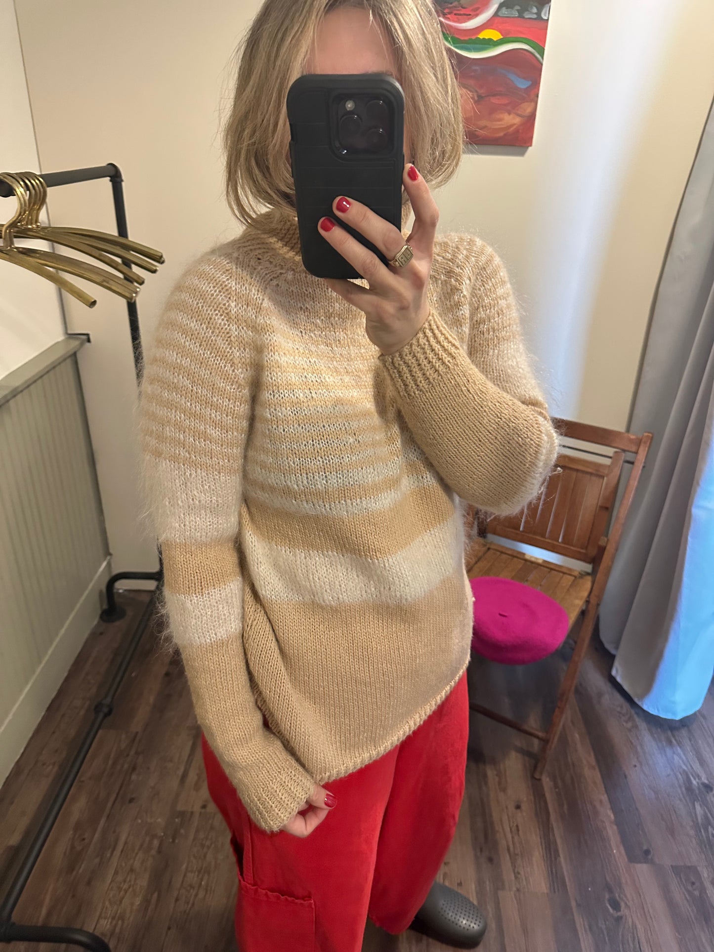 Hand knit mohair sweater SS 1