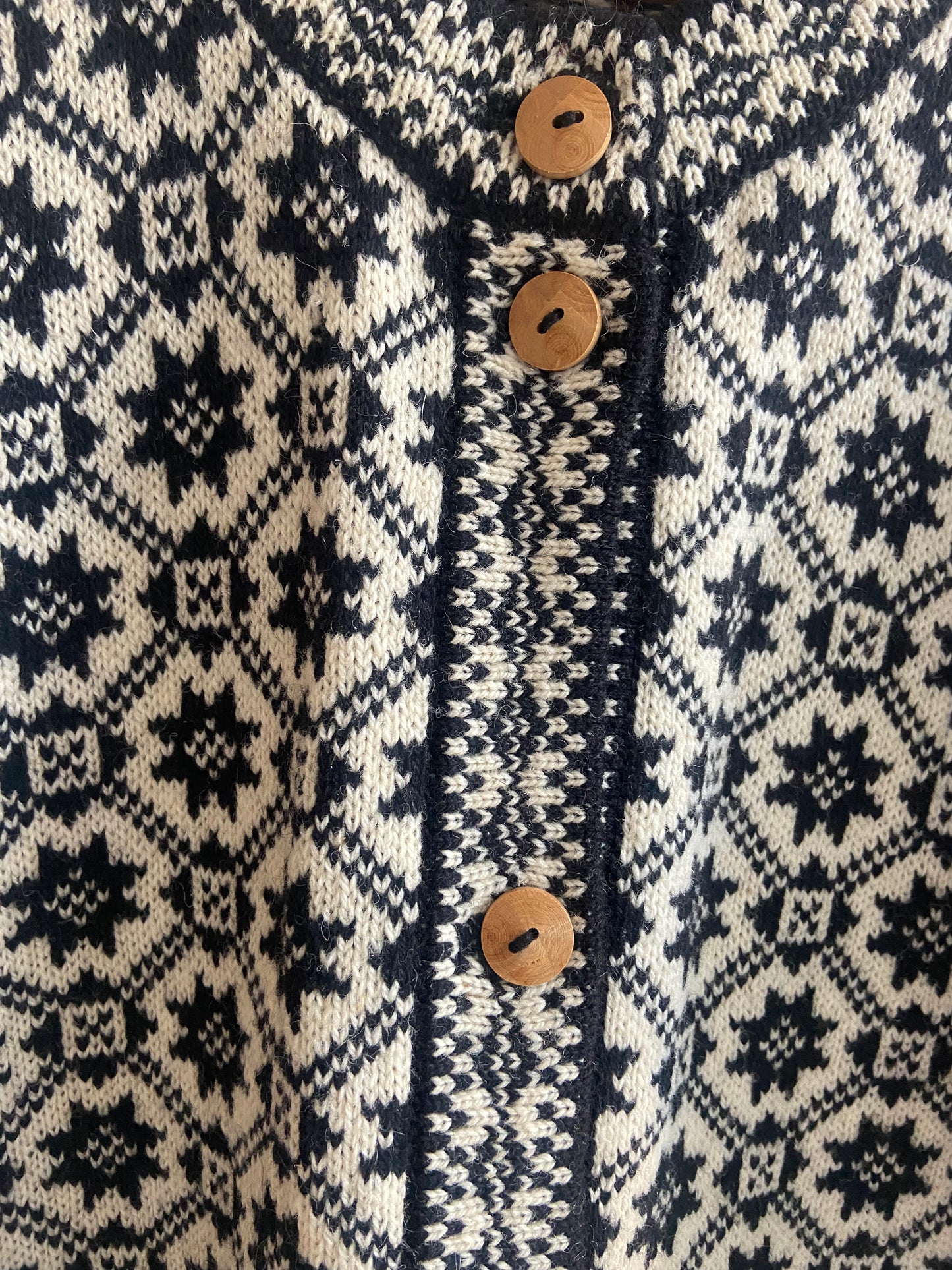 Fairisle Wool Button Cardigan Sweater SS 1-3