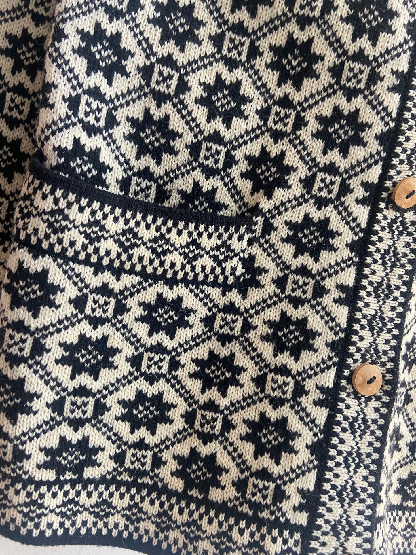 Fairisle Wool Button Cardigan Sweater SS 1-3