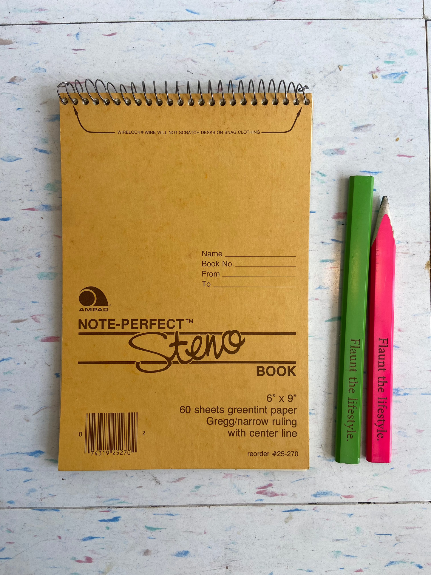 Steno Pad and Carpenter Pencil