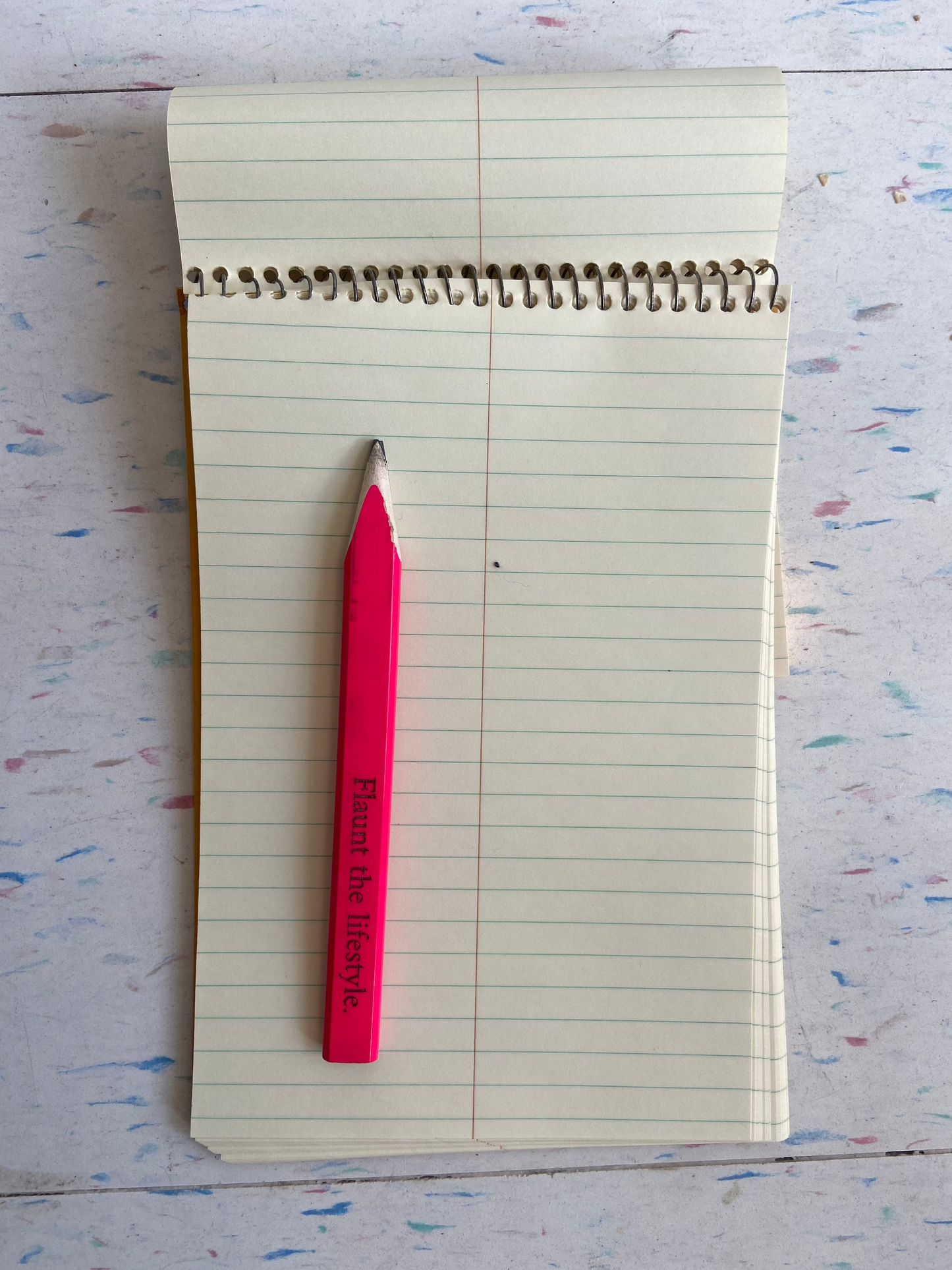 Steno Pad and Carpenter Pencil