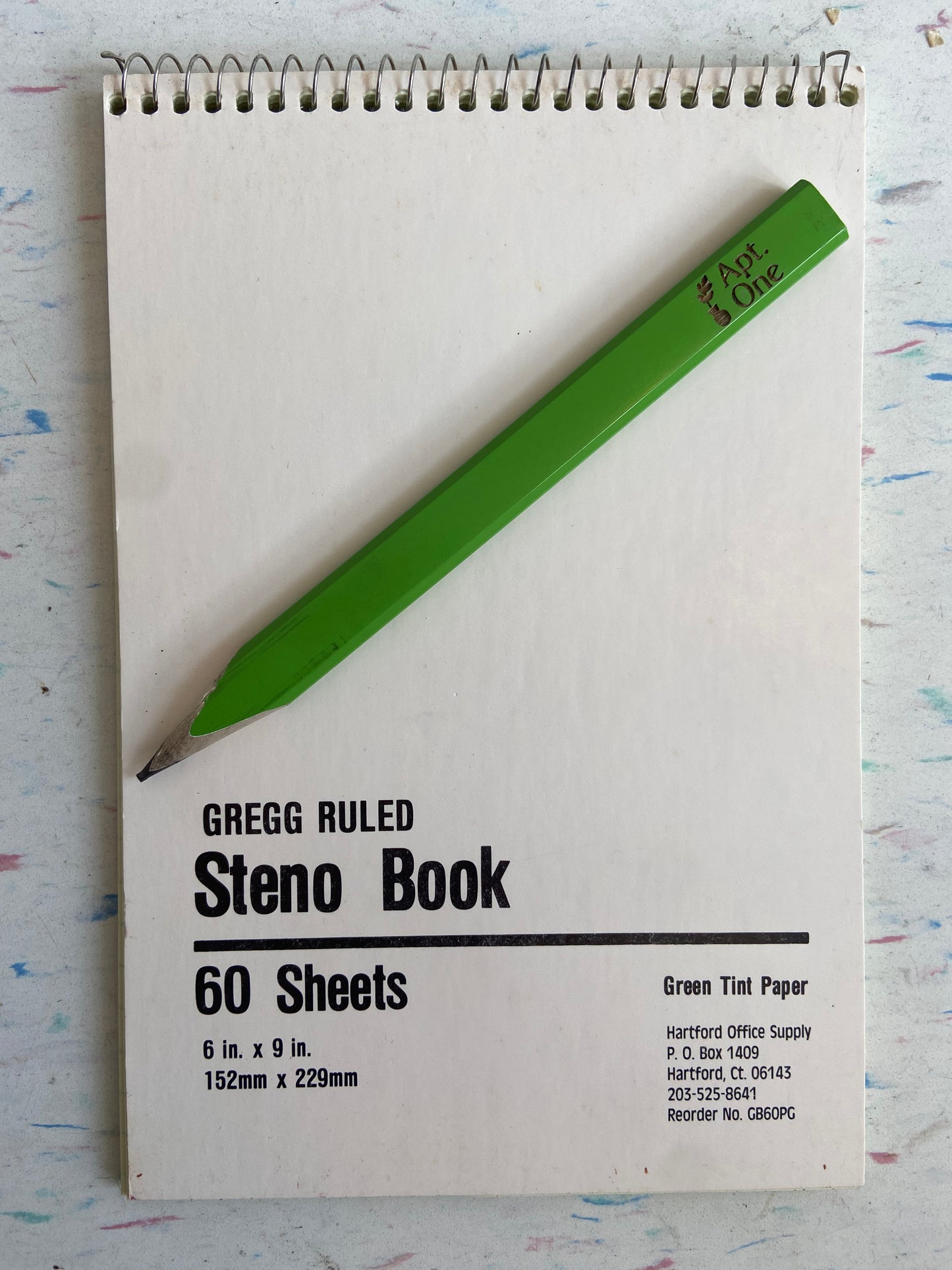 Steno Pad and Carpenter Pencil