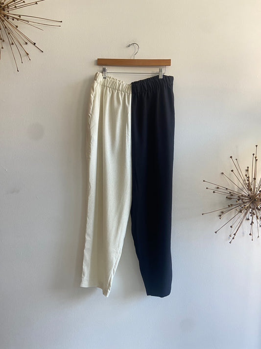 Laurs Kemp silk colorblock pants S-2XL