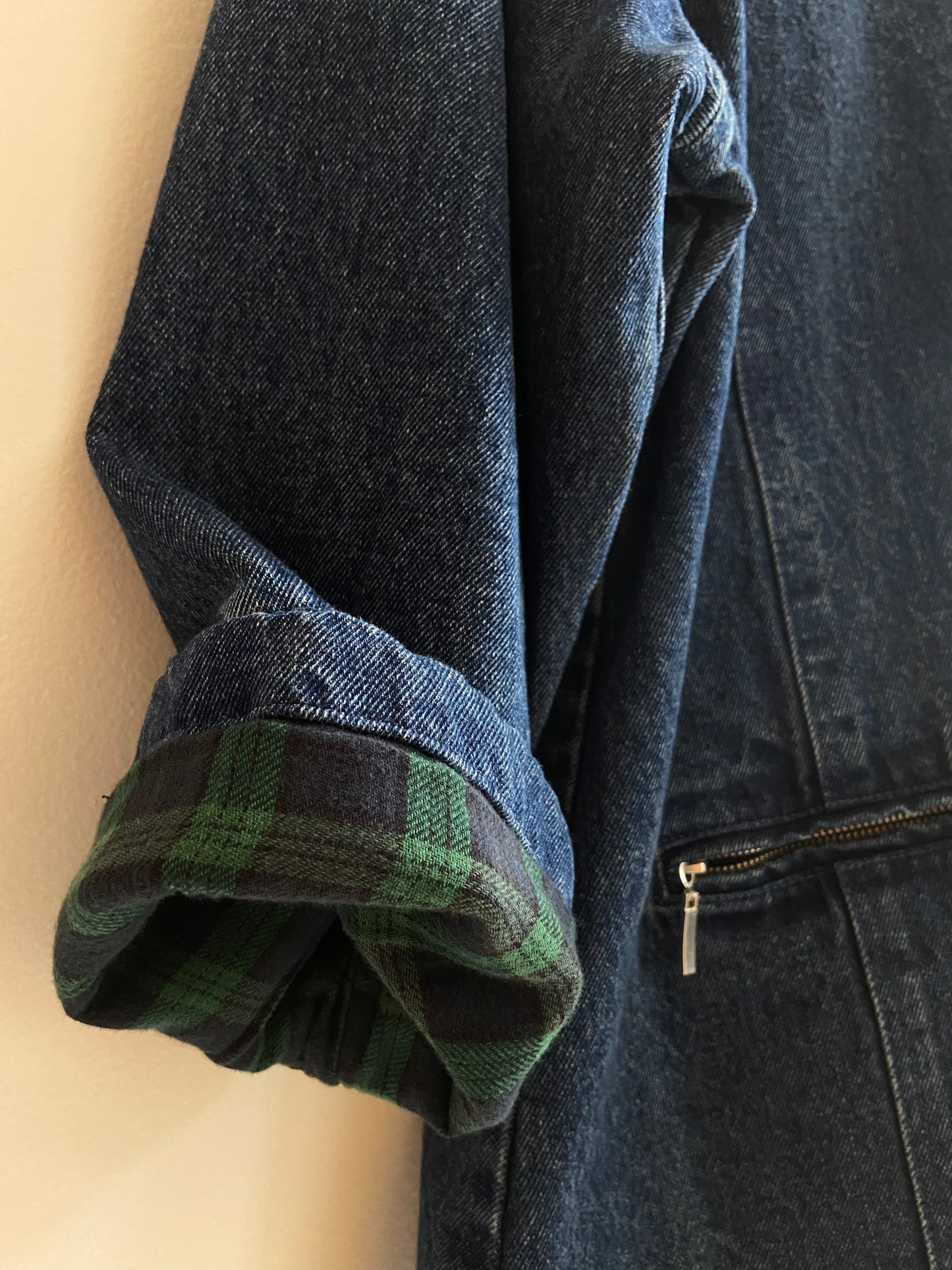 Flannel Lined Hooded Denim Jacket SS 1-2