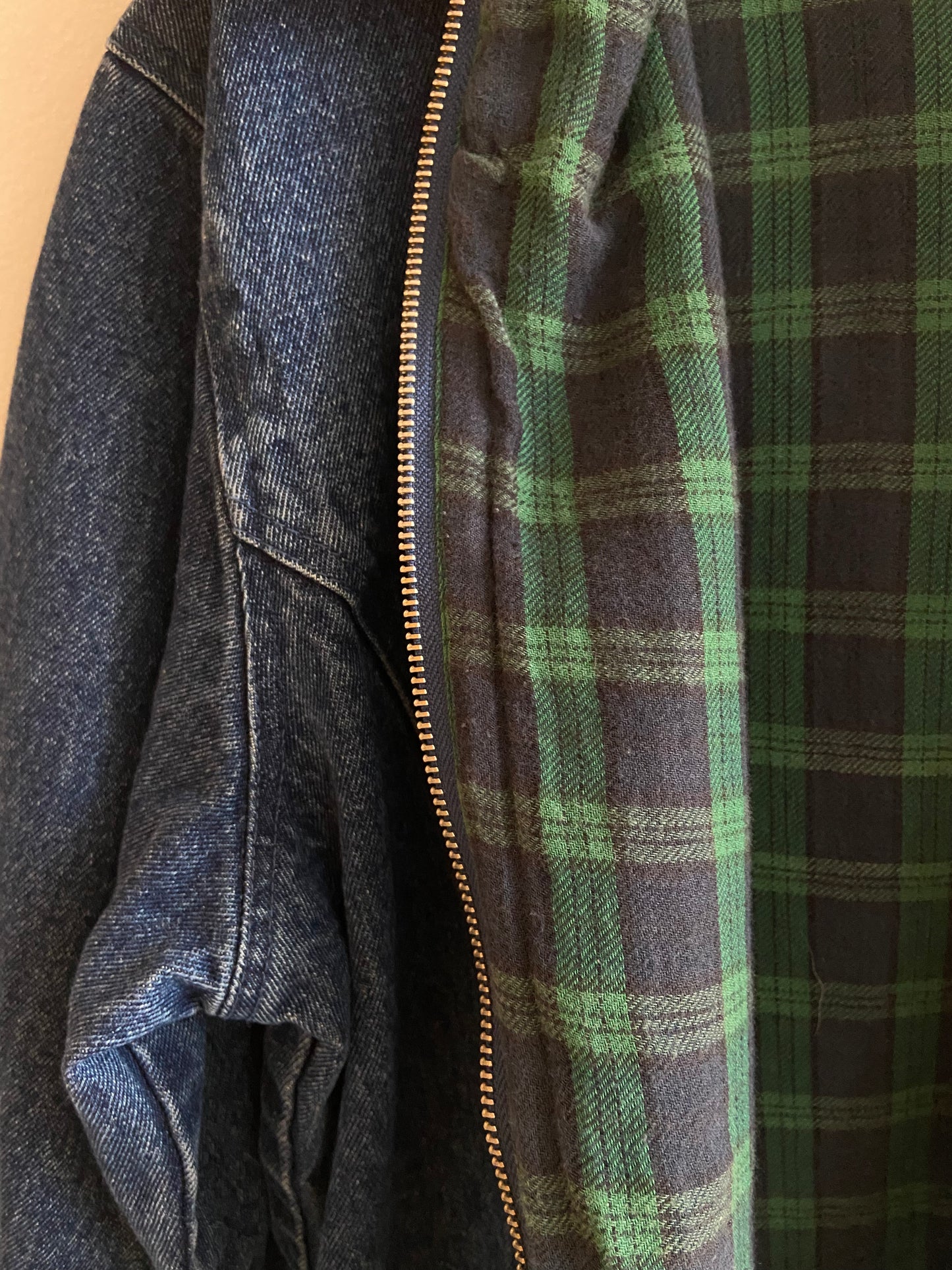 Flannel Lined Hooded Denim Jacket SS 1-2