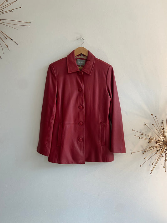 Red leather jacket SS 1