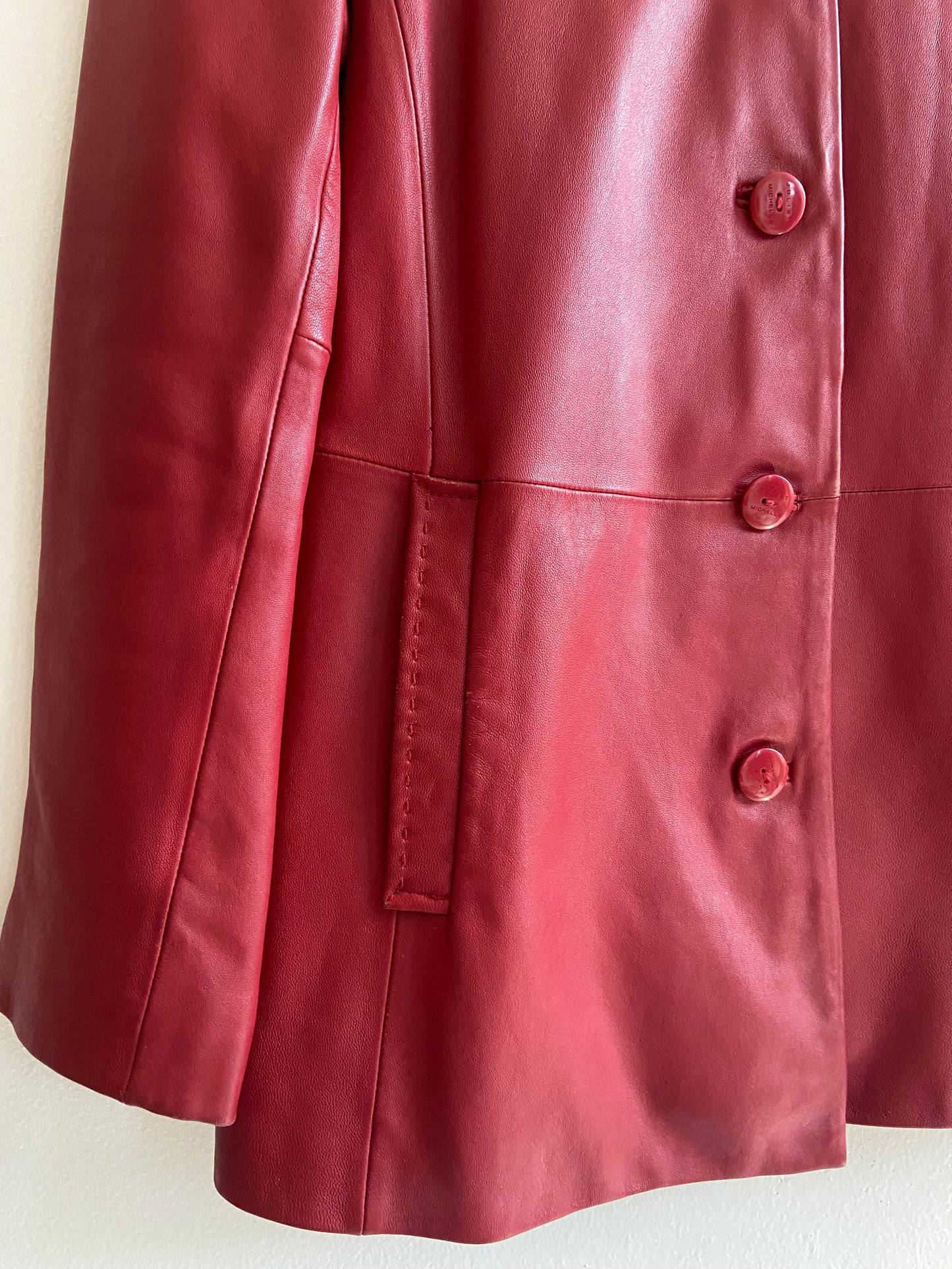 Red leather jacket SS 1