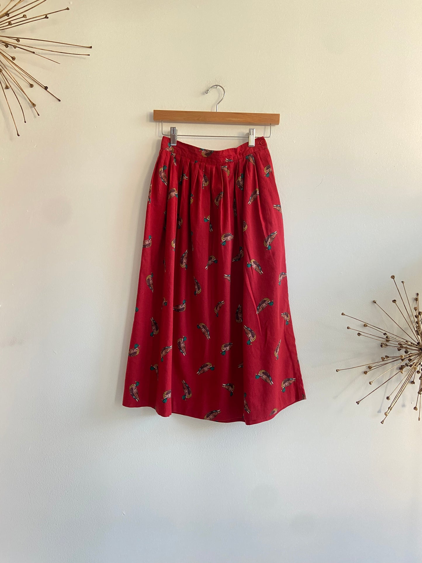 Cotton Skirt with mallard print SS1