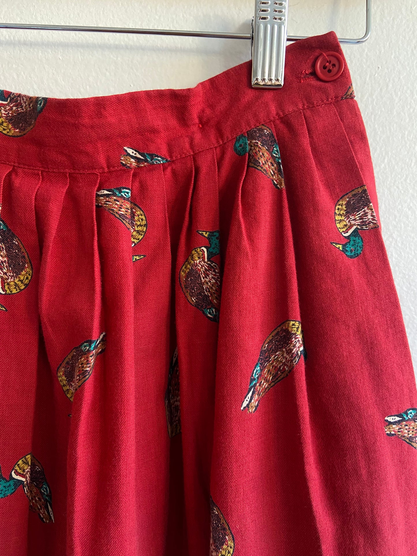 Cotton Skirt with mallard print SS1