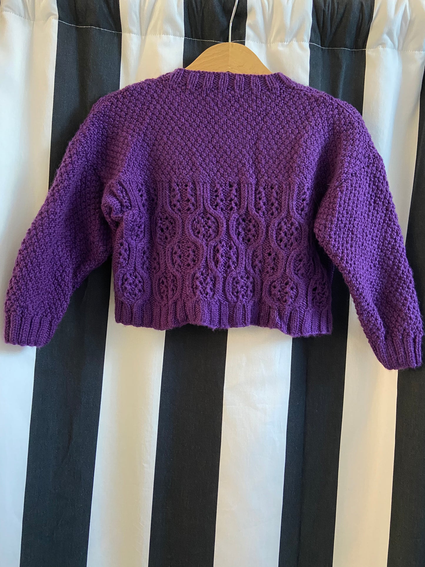 Little. Ones cardi dark purple size 2-3