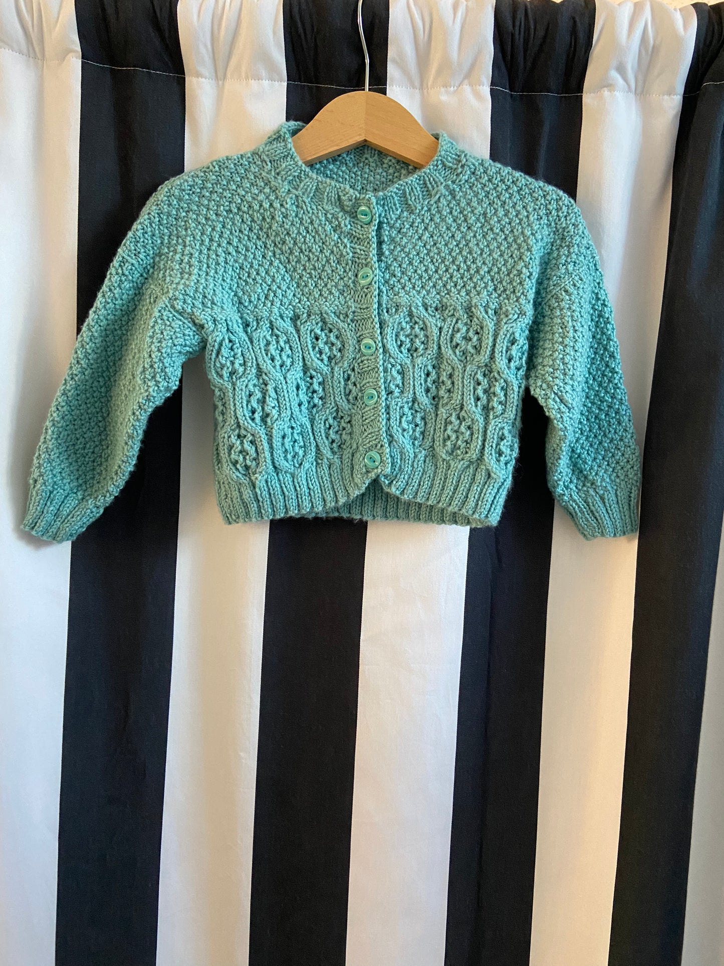 Little. Ones cardi light aqua 6-9 months