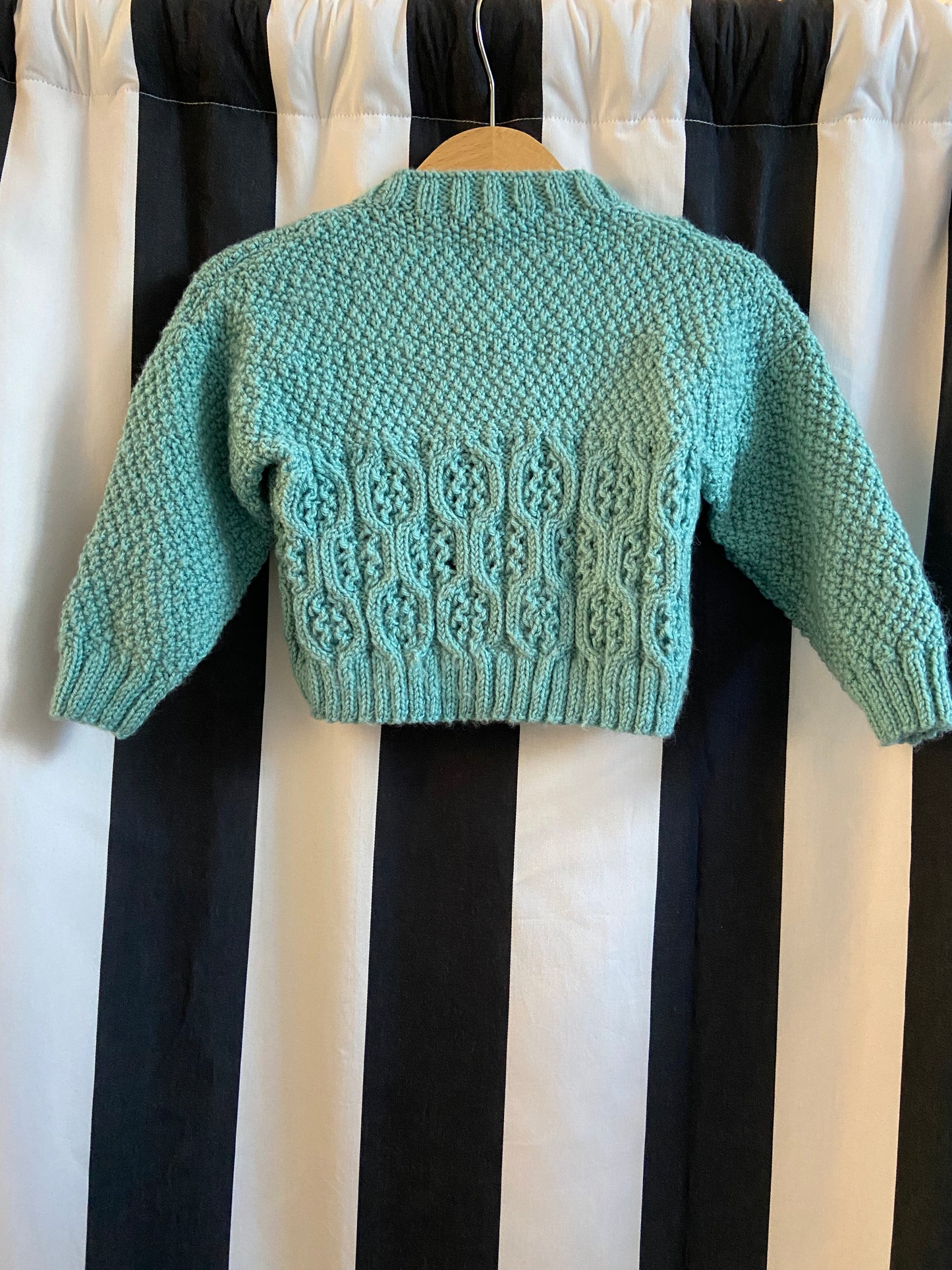 Little. Ones cardi light aqua 6-9 months