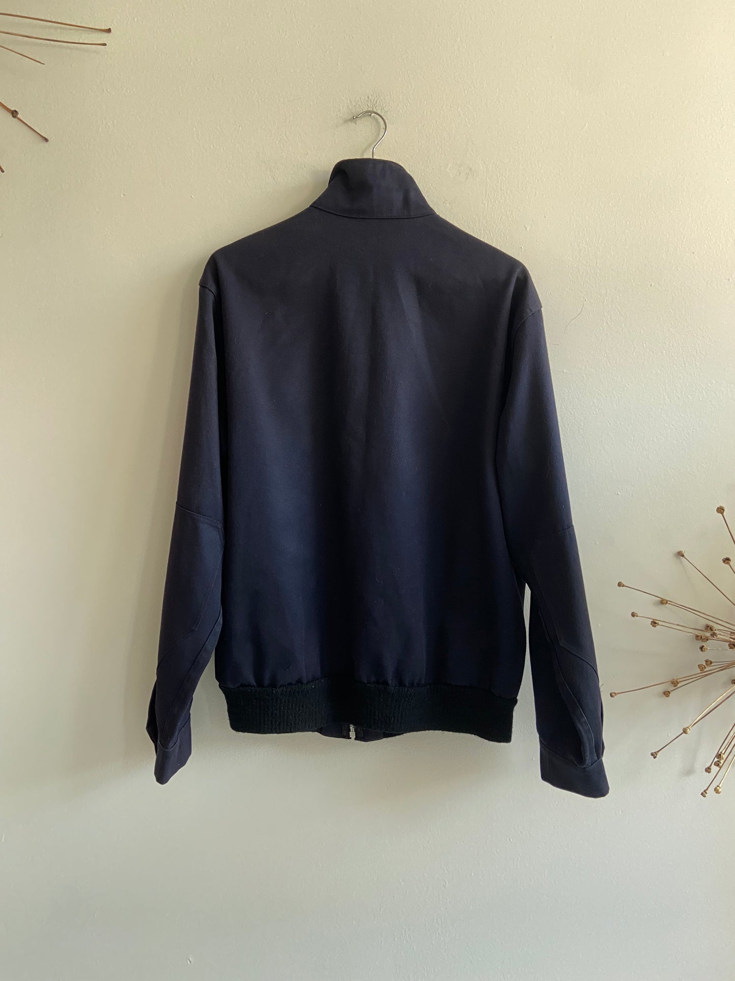 Navy zip front utility jacket SS 2-3