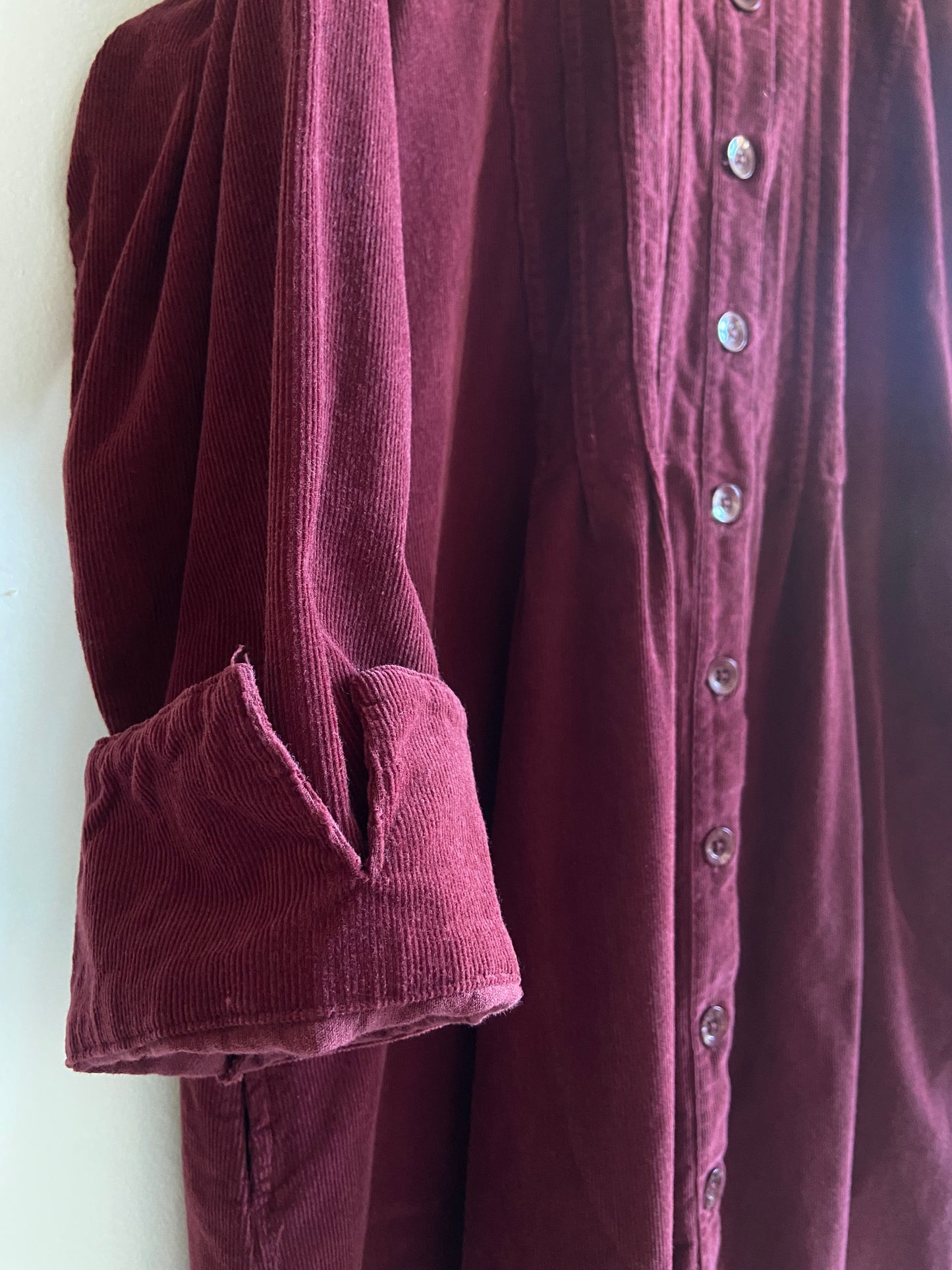 Corduroy burgundy dress SS3