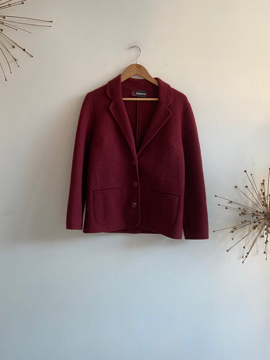 Wool blazer burgundy SS2