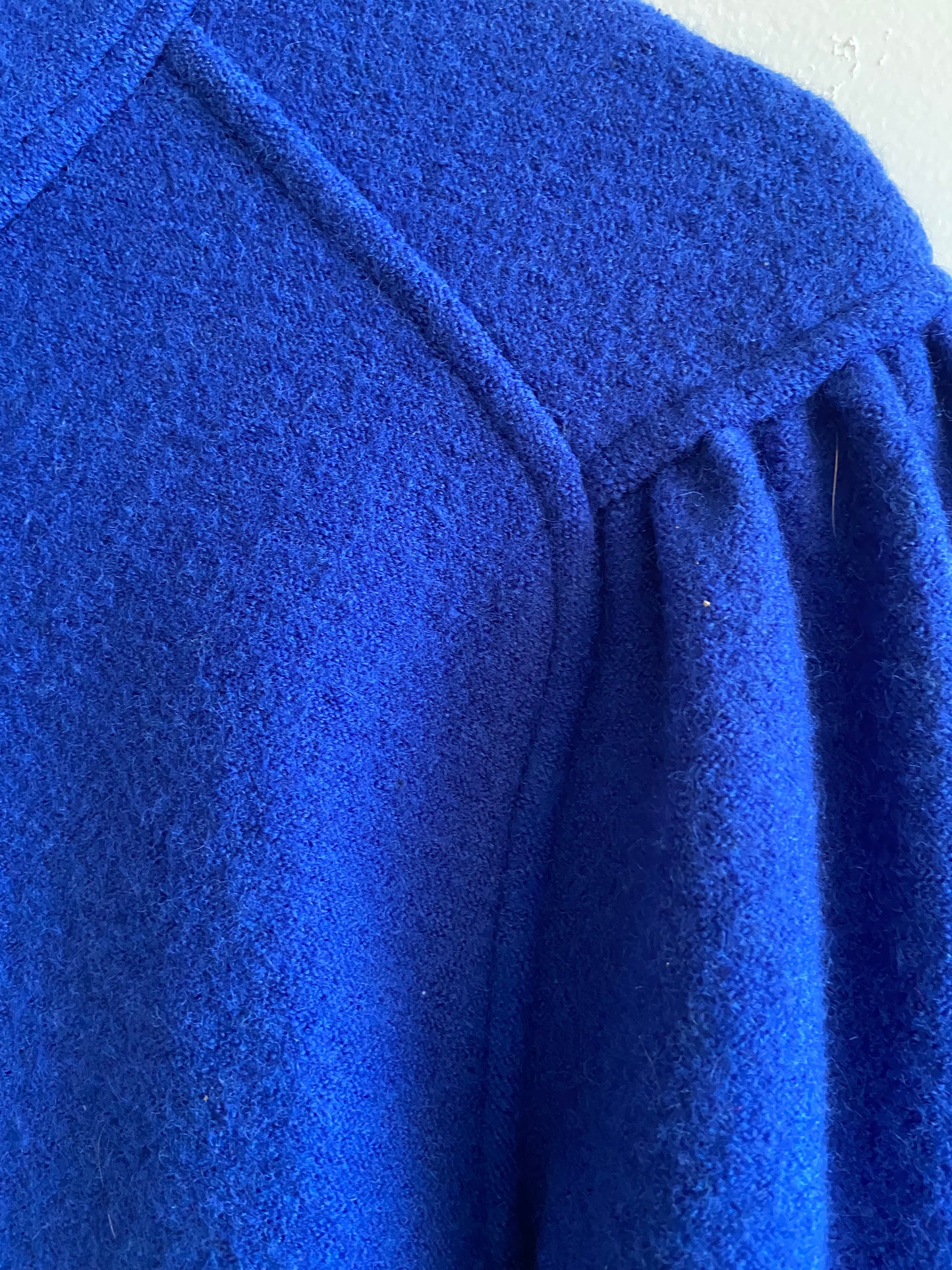 Royal blue wool sweater jacket SS2