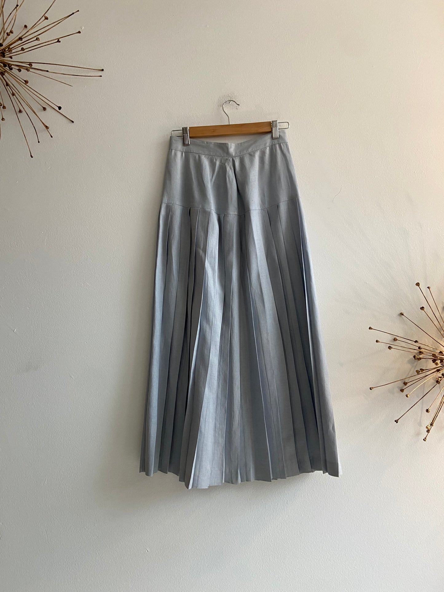 Light blue pleated button skirt SS 1