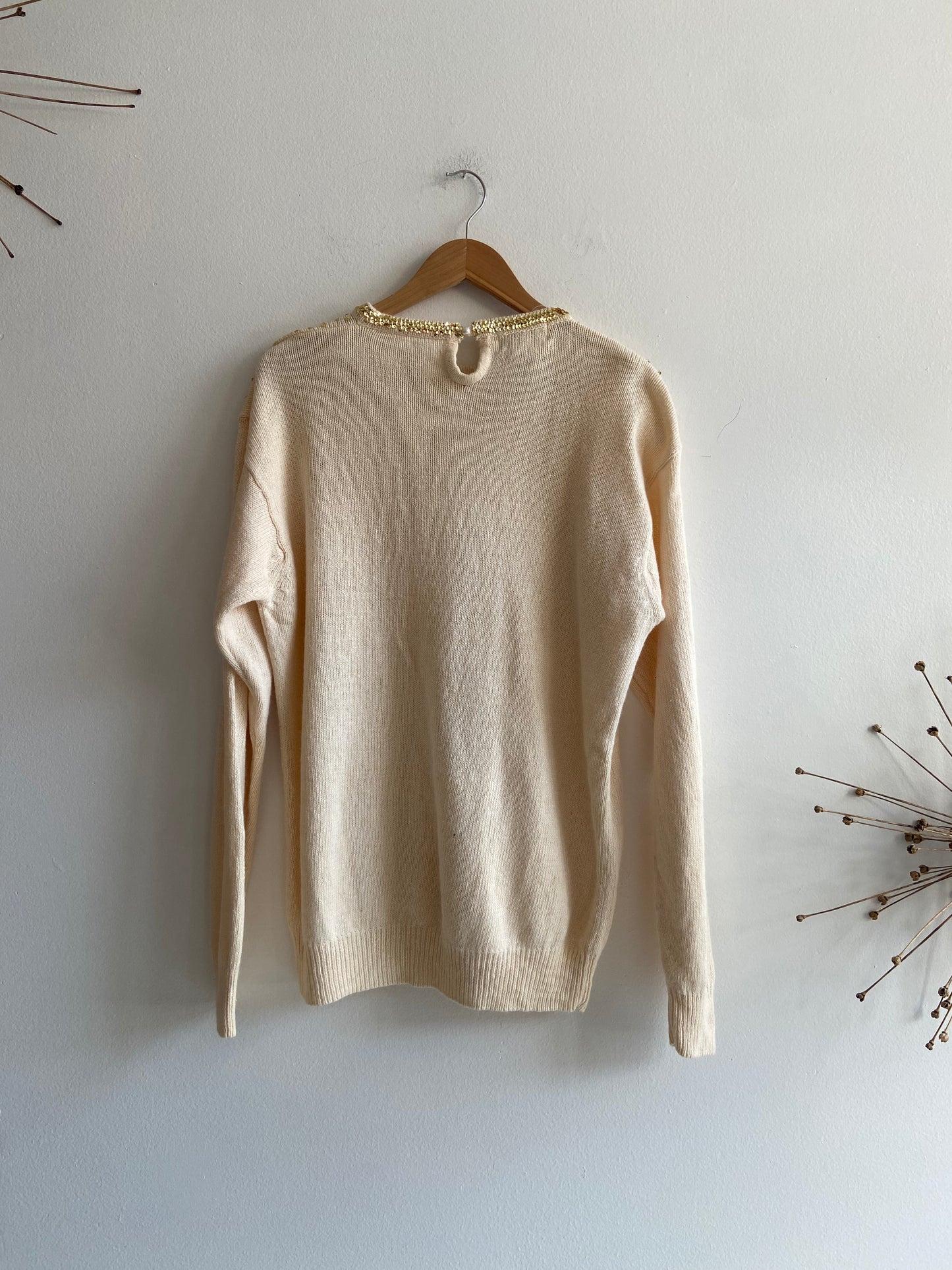 Gold sequin silk and angora sweater SS 3