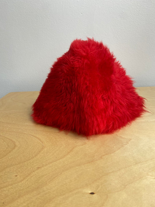 Little. Ones vintage red shearling cap