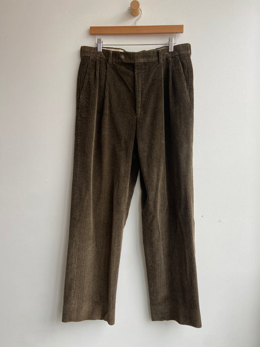 Dark brown tailored cords SS 2