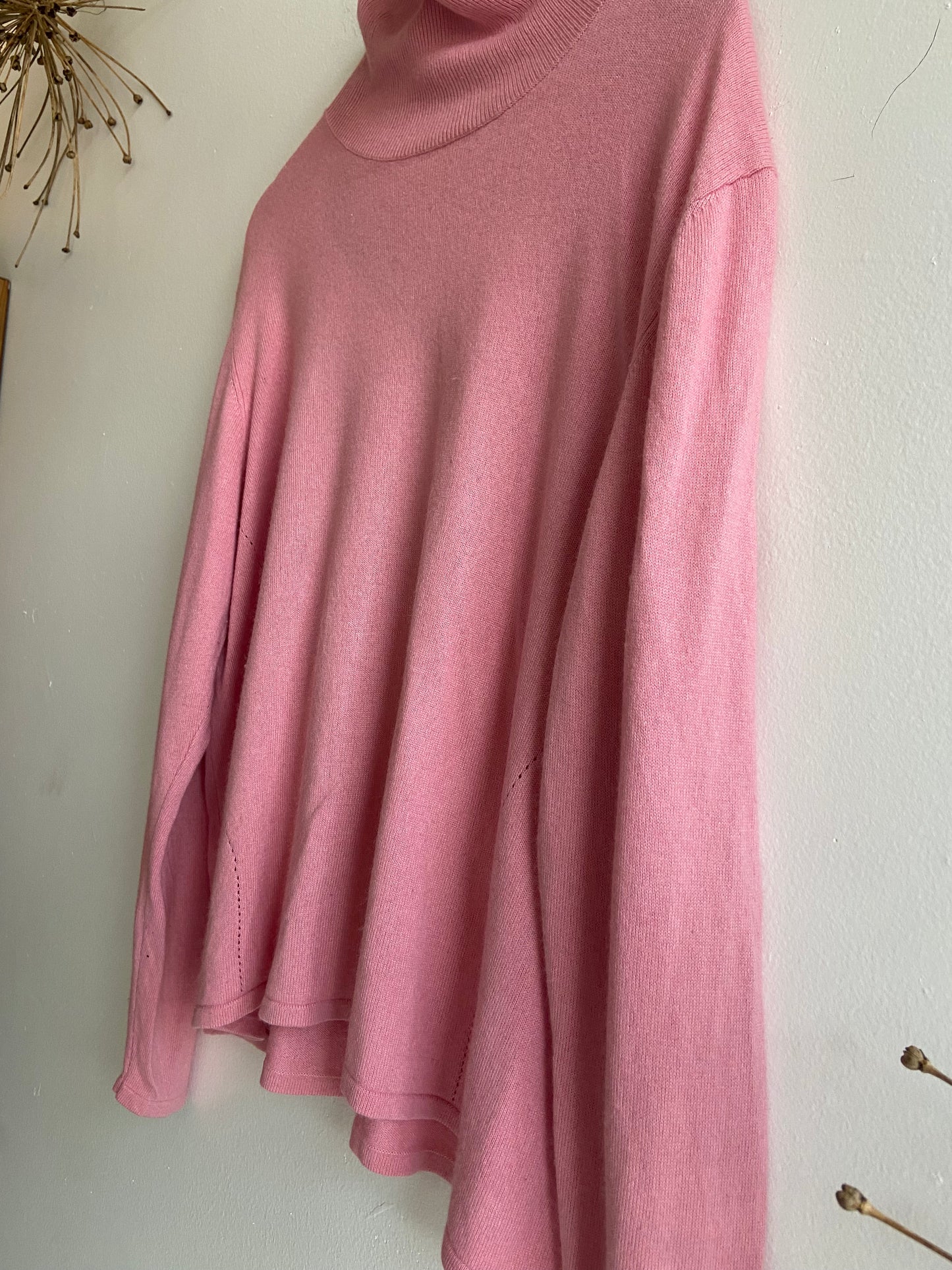 Pink silk and cashmere sweater SS3