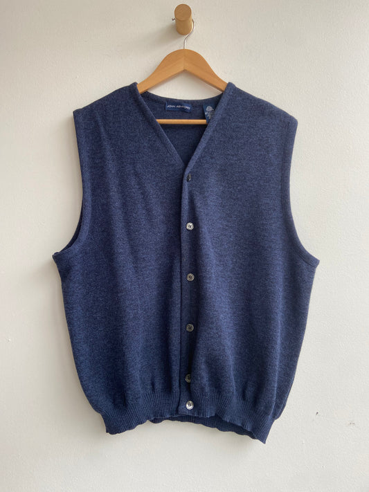 Vintage navy wool vest SS 1-2