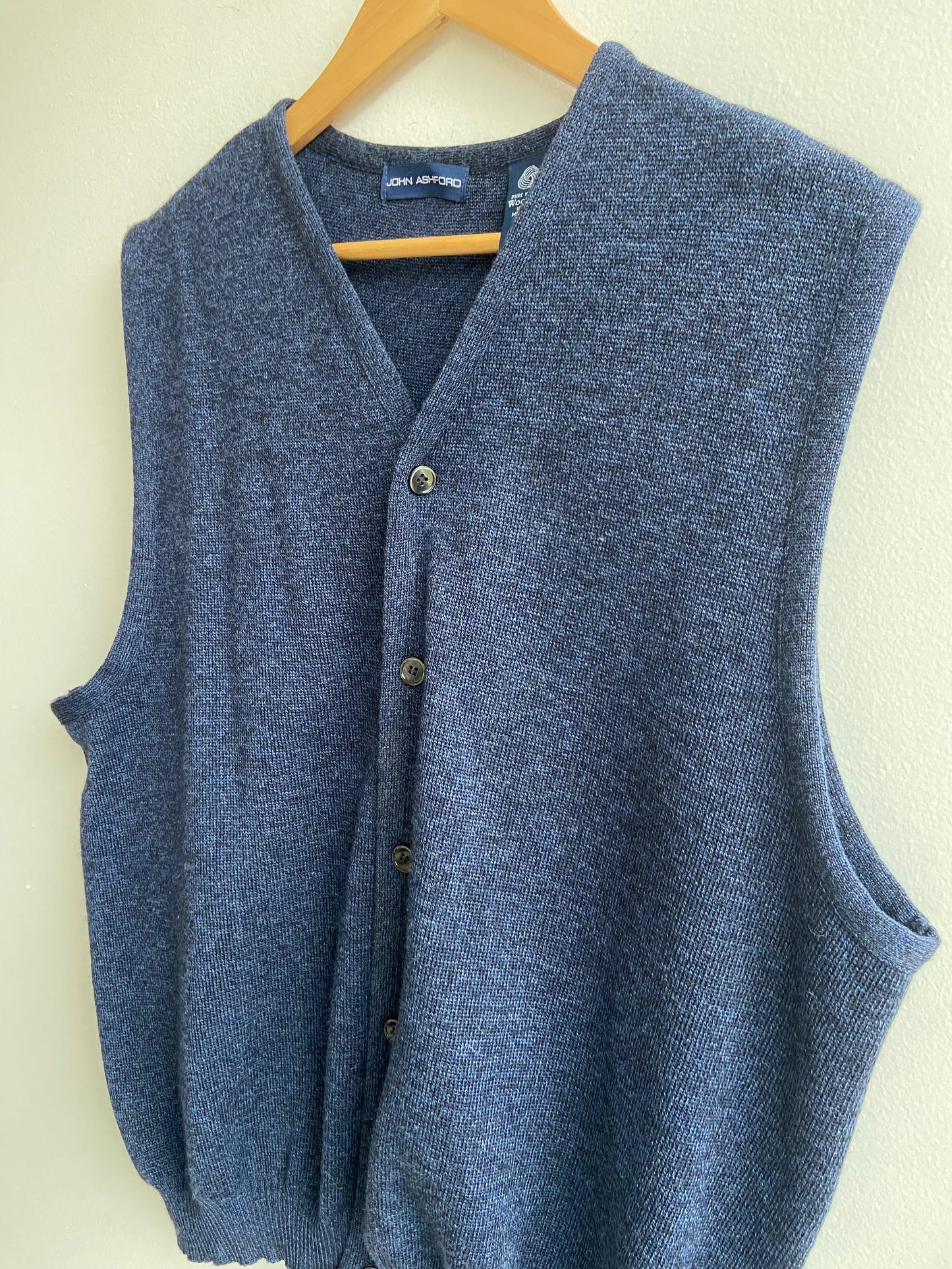 Vintage navy wool vest SS 1-2
