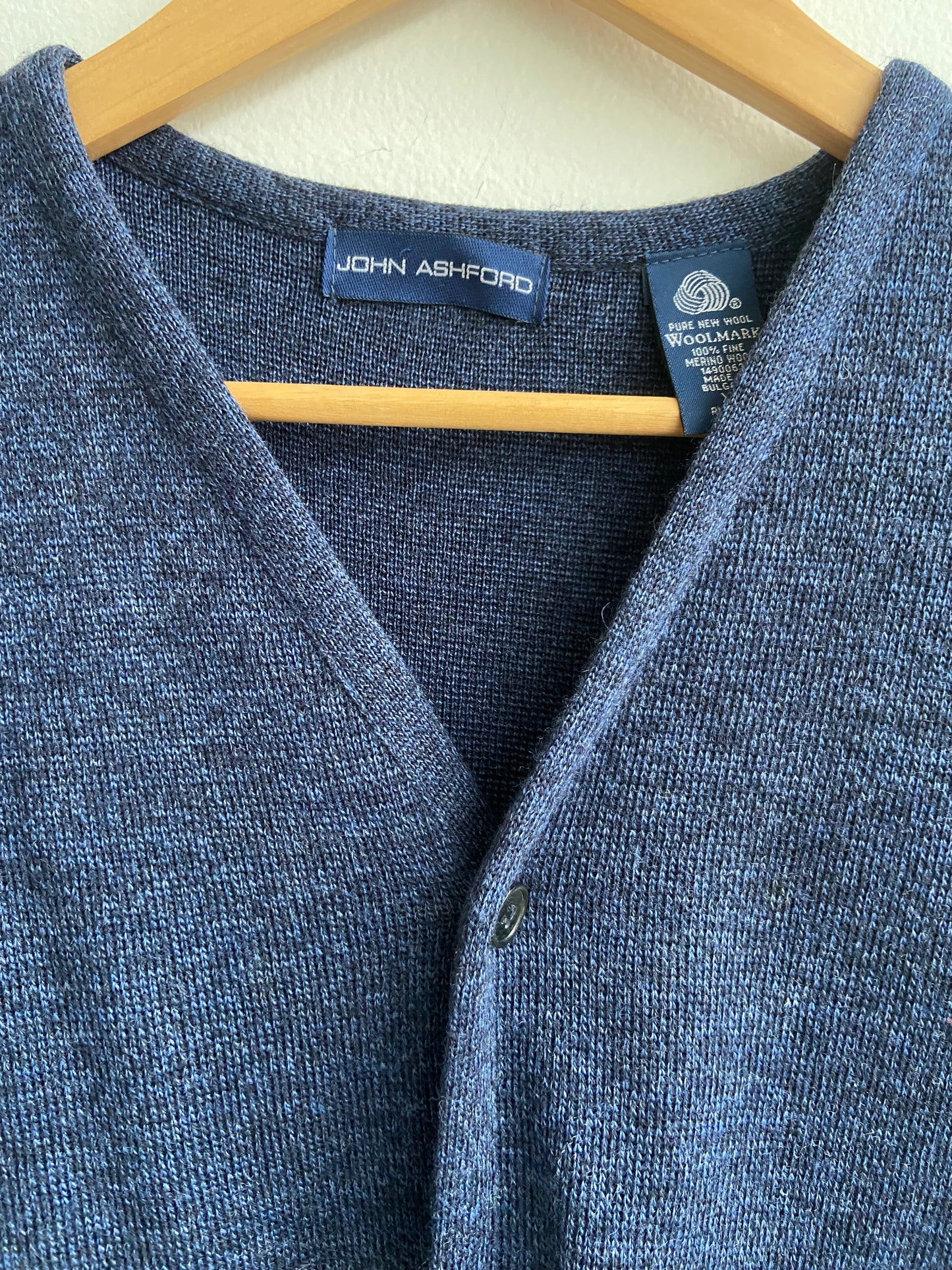 Vintage navy wool vest SS 1-2