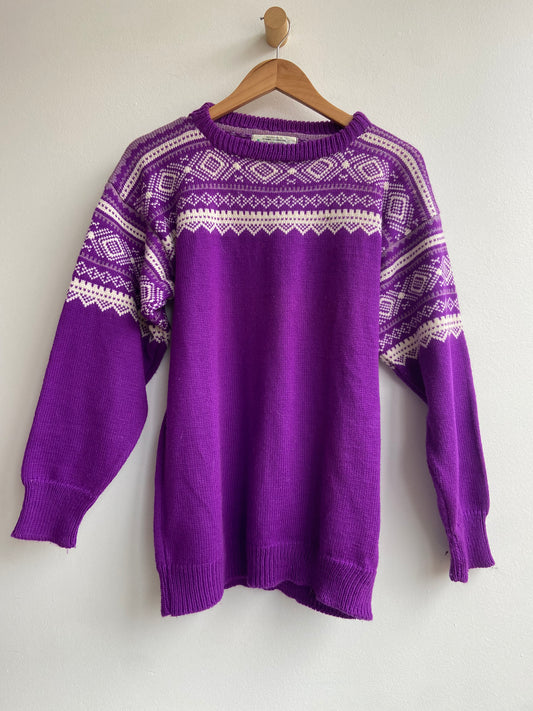 Vintage fair isle Stowe, VT wool sweater SS 1-2