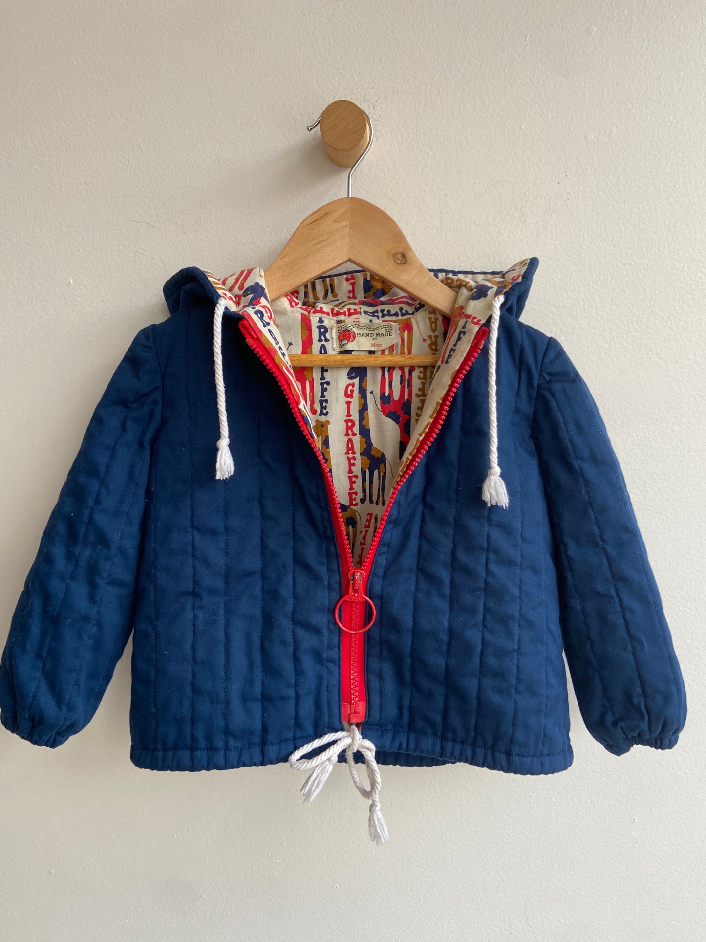Little. Ones vintage giraffe hooded jacket sz 12 mo-2